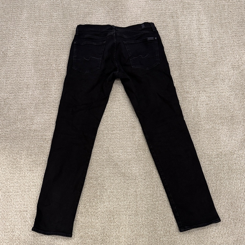 Men's Black Seven for all mankind slimmy 33x34 los angeles Jeans